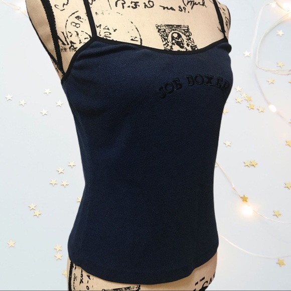 Navy blue Joe Boxer spaghetti strap top - Picture 8 of 9